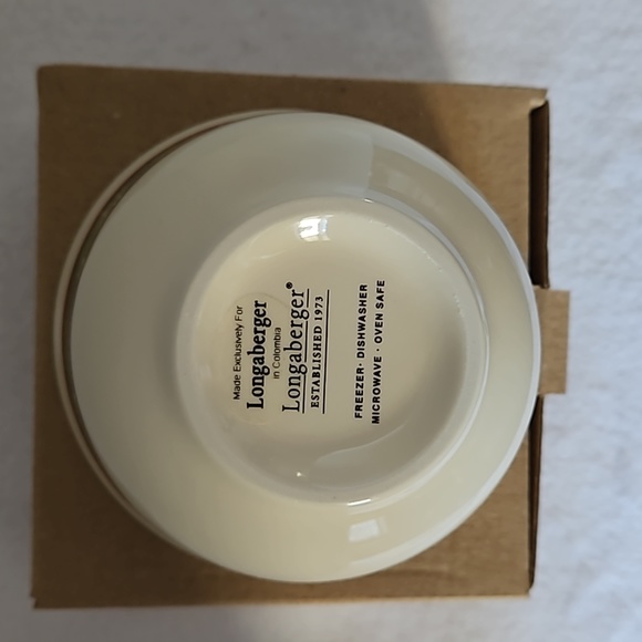 NWT Classic Longaberger Holiday Snowflake Dessert Bowls Set of 4 - Picture 4 of 8